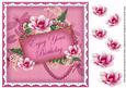 Cerise Magnolia Enjoy Birthday 8in Vintage Decoupage Topper