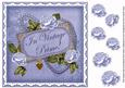 Pale Blue Rose in Vintage Prime 8in Decoupage Topper
