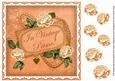 Peach Rose in Vintage Prime 8in Decoupage Topper