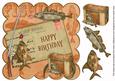 Borange Fishing Happy Birthday 8in Decoupage Step by Step