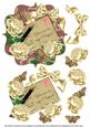 Cream Dp Roses in My Prayers 6in Bracket Decoupage Topper