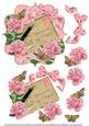 Pink Carnations in My Prayers 6in Bracket Decoupage Topper