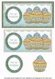 Teal Vintage Cupcake for My Daughter Dl Topper