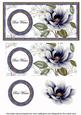 Dark Blue Magnolia Best Wishes Dl Decoupage Topper