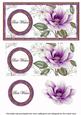 Dark Purple Magnolia Best Wishes Dl Decoupage Topper
