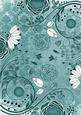 Dusky Teal Lace Retro Floral A4 Backing Paper
