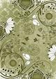 Olive Lace Retro Floral A4 Backing Paper