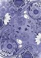 Blue Lace Retro Floral A4 Backing Paper