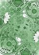 Mid Green Lace Retro Floral A4 Backing Paper