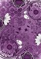 Purple Lace Retro Floral A4 Backing Paper