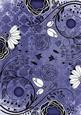 Dark Blue Lace Retro Floral A4 Backing Paper