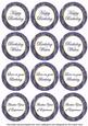 Blue Sweetpea Birthday Mix1 Sentiment Round Toppers