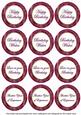 Cerise Sweetpea Birthday Mix1 Sentiment Round Toppers