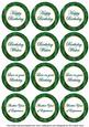Dark Green Sweetpea Birthday Mix1 Sentiment Round Toppers