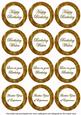 Gold Sweetpea Birthday Mix1 Sentiment Round Toppers