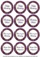 Purple Sweetpea Birthday Mix1 Sentiment Round Toppers