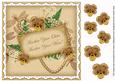 Cream Pansy Another Year Older! 8in Vintage Decoupage Topper