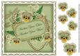 Olive Pansy Another Year Older! 8in Vintage Decoupage Topper