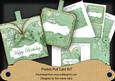 Mgreen Birdcage Happy Birthday Vintage Pocket Pull Card Kit
