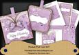 Lilac Birdcage Happy Birthday Vintage Pocket Pull Card Kit