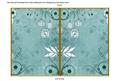 Dusky Teal Retro Birdcage 7x5 Cut and Fold Card