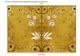 Gold Retro Birdcage 7x5 Cut and Fold Card