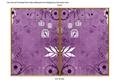 Purple Retro Birdcage 7x5 Cut and Fold Card