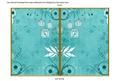 Teal Retro Birdcage 7x5 Cut and Fold Card