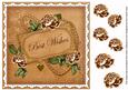 Vintage Tea Rose Best Wishes 8in Decoupage Topper