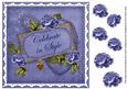 Dark Blue Rose Celebrate in Style 8in Decoupage Topper