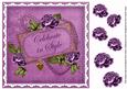 Dark Purple Rose Celebrate in Style 8in Decoupage Topper