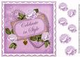 Lilac Rose Celebrate in Style 8in Decoupage Topper