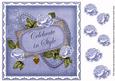 Pale Blue Rose Celebrate in Style 8in Decoupage Topper