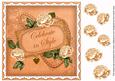 Peach Rose Celebrate in Style 8in Decoupage Topper