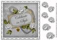 Silver Rose Celebrate in Style 8in Decoupage Topper