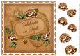Vintage Tea Rose Celebrate in Style 8in Decoupage Topper