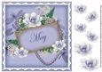 Blue Magnolia May 8in Vintage Decoupage Topper