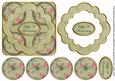 Olive Sweet Peas 5th Anniversary 3D Rosette Topper