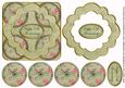 Olive Sweet Peas 25th Anniversary 3D Rosette Topper