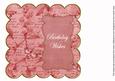 Dark Red Sweetpea Birthday Wishes 8in Scallop Insert Panel