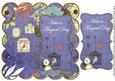 Dark Blue Birdcage Magical Day 8in Scallop Topper