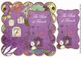Purple Birdcage Best of Friends 8in Scallop Topper