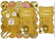 Gold Birdcage Aged to Perfection 8in Scallop Topper