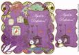 Purple Birdcage Aged to Perfection 8in Scallop Topper