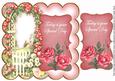 Pink Rose Arch Special Day 8in Scallop Topper