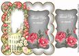 Silver Rose Arch Thank You 8in Scallop Topper