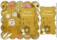 Gold Birdcage on Your Anniversary 8in Scallop Topper