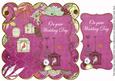 Cerise Birdcage Wedding Day 8in Scallop Topper