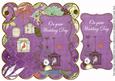 Purple Birdcage Wedding Day 8in Scallop Topper