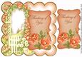 Peach Rose Arch Thinking of You 8in Scallop Topper